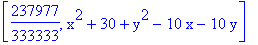 [237977/333333, x^2+30+y^2-10*x-10*y]